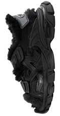 Balenciaga Track sandal fake fur in black 202232